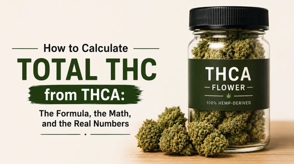 THC from THCA percentage in cannabis products